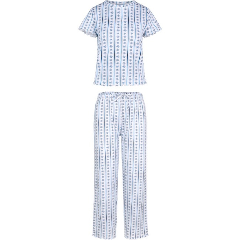 Hill House Kelly Pajama set in snowflake NWT
